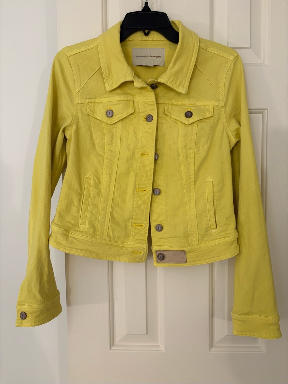 Pilcro and the Letterpress Yellow Denim Jacket